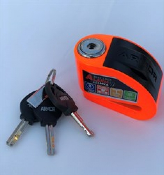 Armor 6mm Güvenlik Sertifikalı Alarmli Disk Kilidi