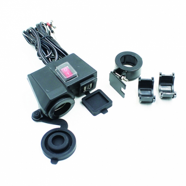 Moto Çakmaklık + 2'li USB Soketi