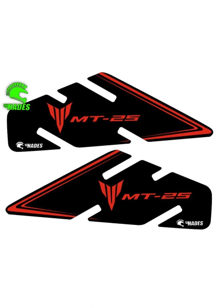 Hades Yamaha MT25 Yan Depo Pedi (Kırmızı-Siyah)