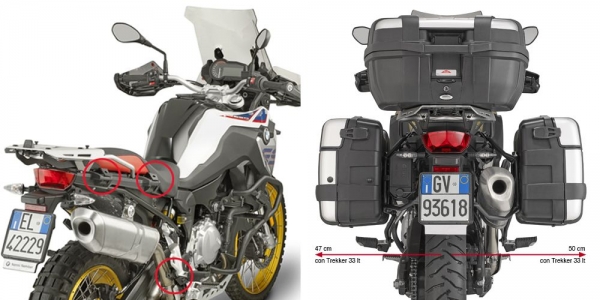 BMW F 750 GS (18 > 20) / F 850 GS (18 > 20) / F 850 GS Adventure (19 > 20) Yan Çanta Taşıyıcısı (Givi PLR5127)
