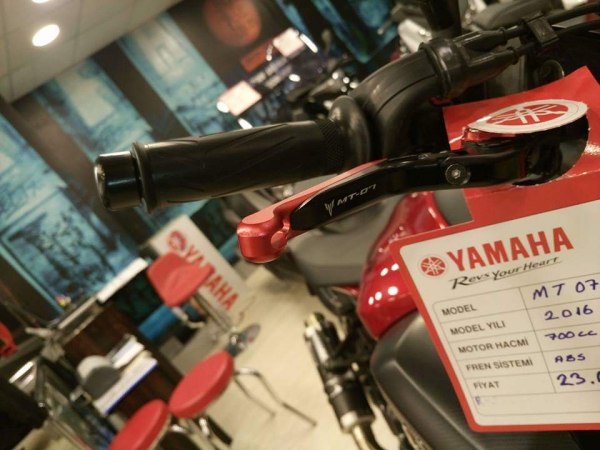 Yamaha Mt 07 Yazılı Red Black Özel Katlanır Manet