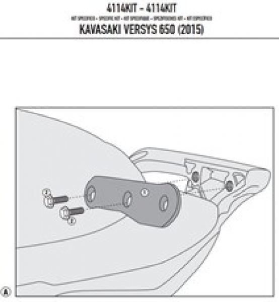 Givi 4114Kit Kawasaki Versys 650 (15-18) Yan Çanta Taşıyıcı Baglantı Kiti