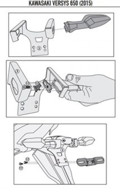 Kappa Klx4114 Kawasaki Versys 650 (15-17) Yan Çanta Taşıyıcı