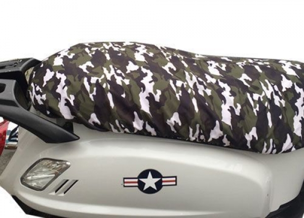 Loco Active Scooter Sele Örtüsü / Yağmurluğu (Gri-Yeşil Desenli)