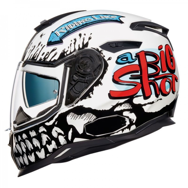 Nexx SX.100 Big Shot Güneş Vizörlü Kapalı Kask (Beyaz)