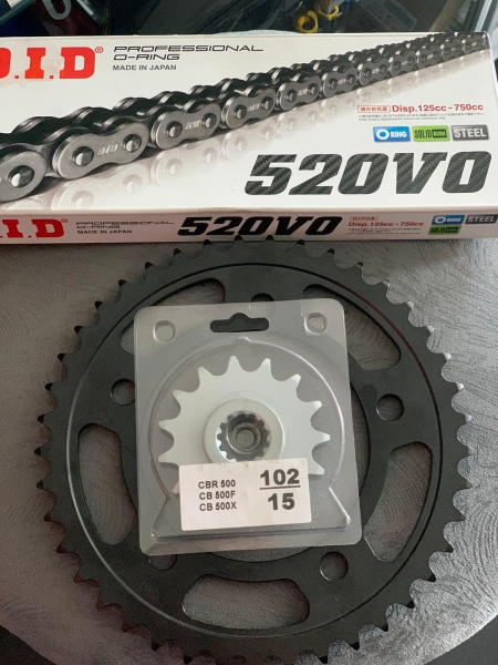 honda cb 500f ön arka dişli zincir set