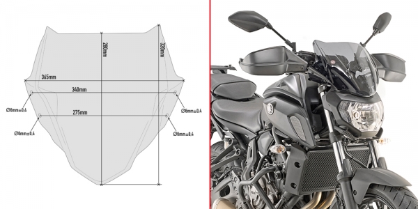 GIVI A2140 YAMAHA MT-07 (18-20) RÜZGAR SİPERLİK