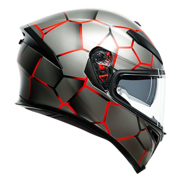 AGV K5 S Multi PLK Vulcanum Kırmızı Kapalı Kask