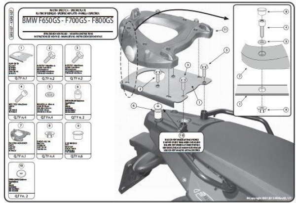 Givi E194M Bmw F 650 Gs - F 800 Gs (08-17) Arka Çanta Taşıyıcı