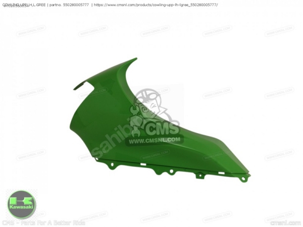 04-05 kawasaki zx10 kafa grenajı sol taraf sıfır orıjınal yeşil 55028-0005-777