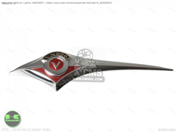 kawasaki vn 900 depo amblemi sol taraf sıfır orıjınal vulcan 900  56052-0875 sol taraf