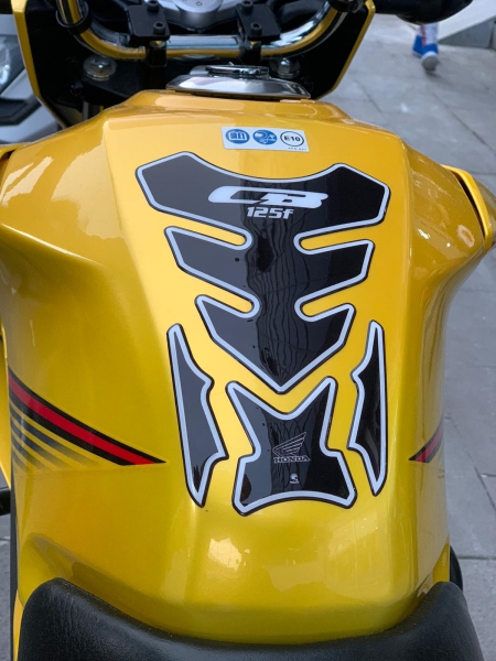 Honda Cb 125F Black White Özel Tank Pad
