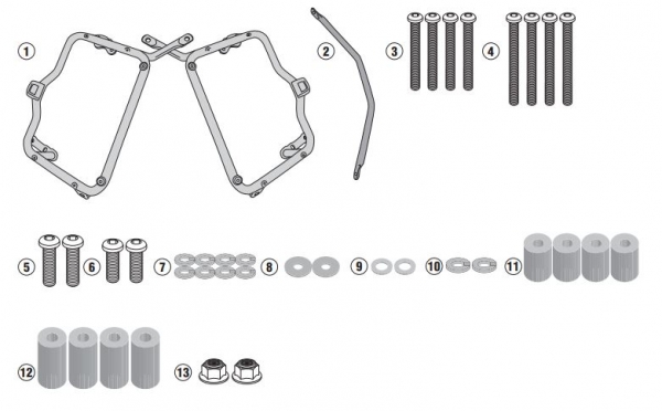 KAPPA KL3116 SUZUKI V-STROM 250 (17-20) YAN ÇANTA TAŞIYICI