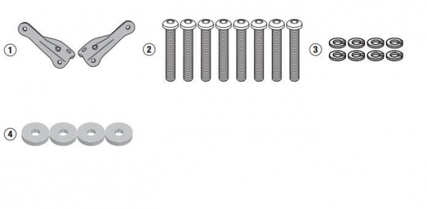 Honda CB 650 R (19 > 20) Yan Çanta Taşıyıcı Bağlantı Kiti (Givi 1173KIT)