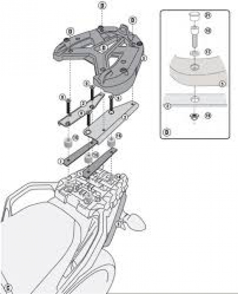 Suzuki DL 1000 V-Strom (14>16) Arka Çanta Taşıyıcısı (Givi SR3105)