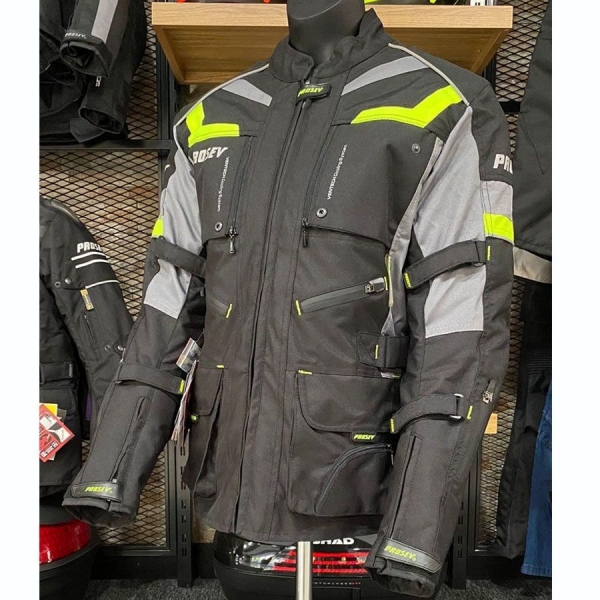 Prosev 7195 Kışlık Uzun Bayan Motosiklet Montu (Sarı-Siyah)