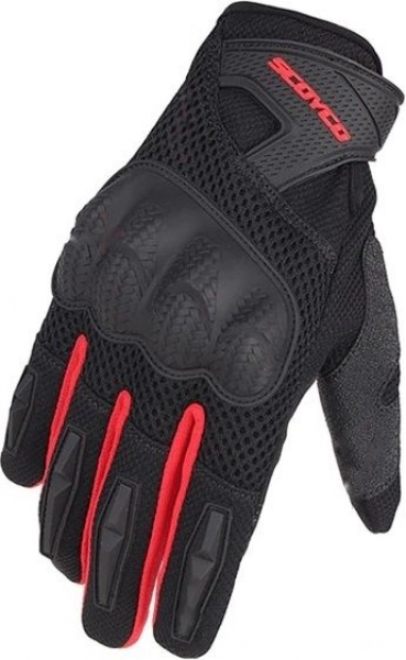 Scoyco MC58 Yazlık Korumalı Eldiven (Kırmızı-Siyah)