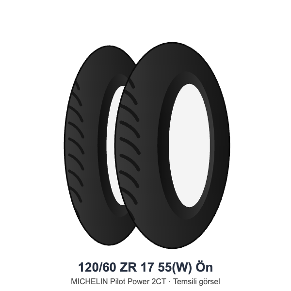 120/60 ZR 17	55(W)	Ön Lastik - MICHELIN Pilot Power 2CT