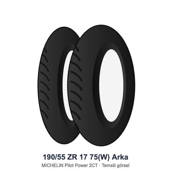 190/55 ZR 17	75(W)	Arka Lastik - MICHELIN Pilot Power 2CT
