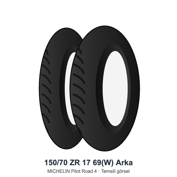 150/70 ZR 17	69(W)	Arka Lastik - MICHELIN Pilot Road 4