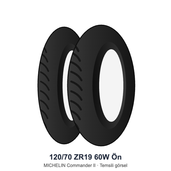 120/70 ZR19 60W Ön Lastik - MICHELIN Commander II