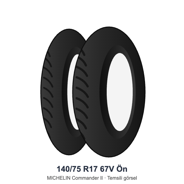 140/75 R17	67V	Ön Lastik - MICHELIN Commander II