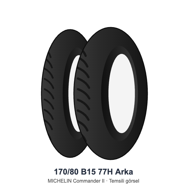 170/80 B15	77H	Arka Lastik - MICHELIN Commander II
