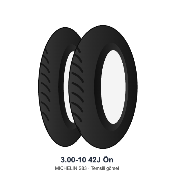 3.00-10	42J	Ön Lastik - MICHELIN S83