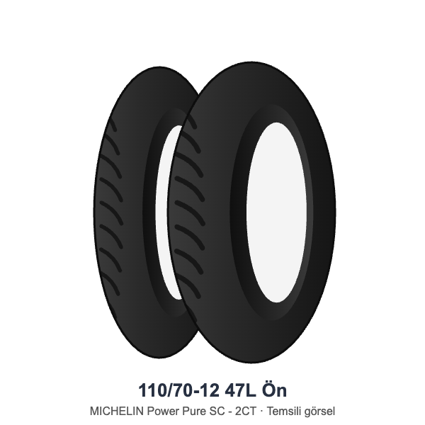 110/70-12	47L	Ön Lastik - MICHELIN Power Pure SC - 2CT