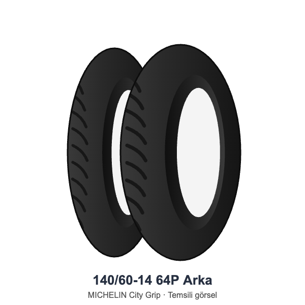 140/60-14	64P	Arka Lastik - MICHELIN City Grip
