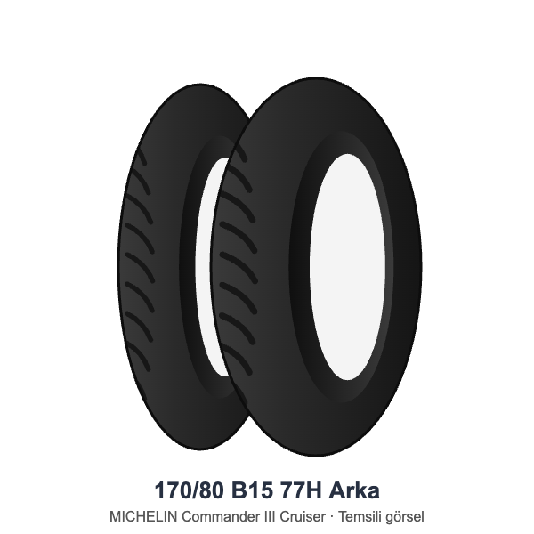 170/80 B15 77H Arka Lastik - MICHELIN Commander III Cruiser