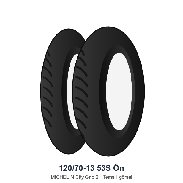 120/70-13	53S	Ön Lastik - MICHELIN City Grip 2