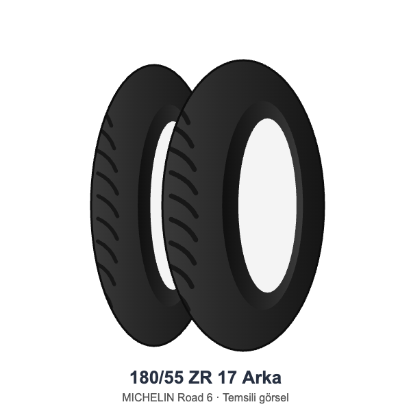Michelin 180/55 ZR 17 Arka Lastik Road 6