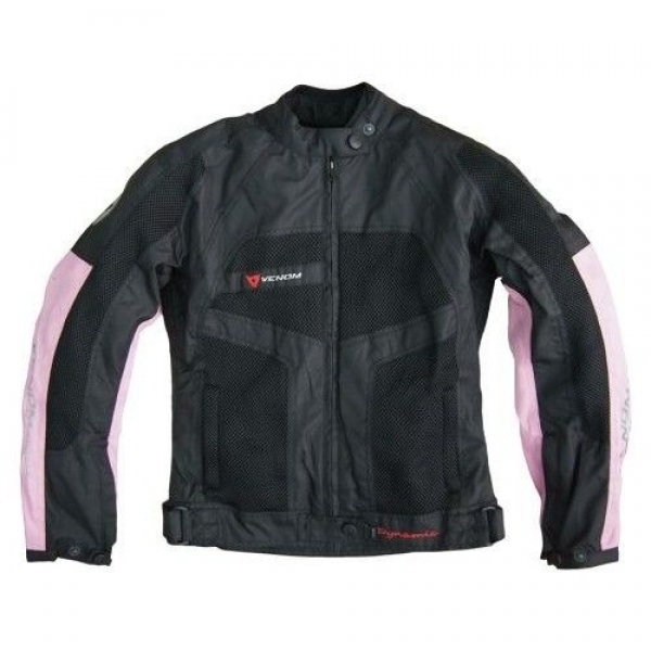 Venom Dynamic  Bayan Yazlık Motosiklet Montu (Siyah-Pembe)