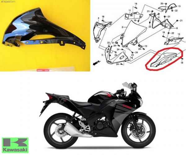 11-17 CBR 125 KAFA GRENAJI CBR 125 KAFA GRANAJI SOL TARAF ORIJINAL