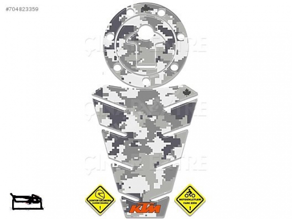 2017 KTM Duke 125 250 390 Gri Kamuflaj Tank & Depo Pad Takım
