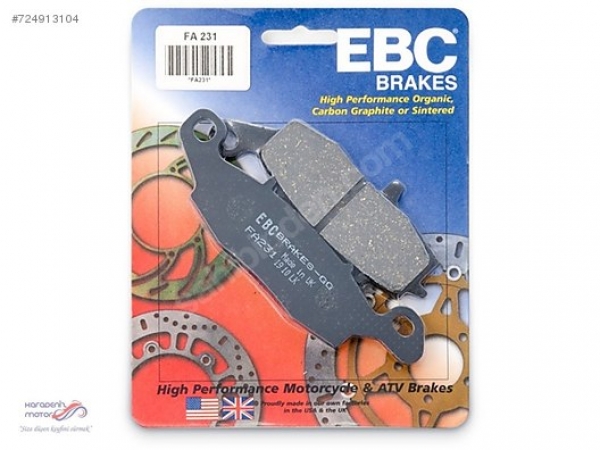 Suzuki V-Strom DL650 ön fren balatası sağ EBC FA231 organik bala