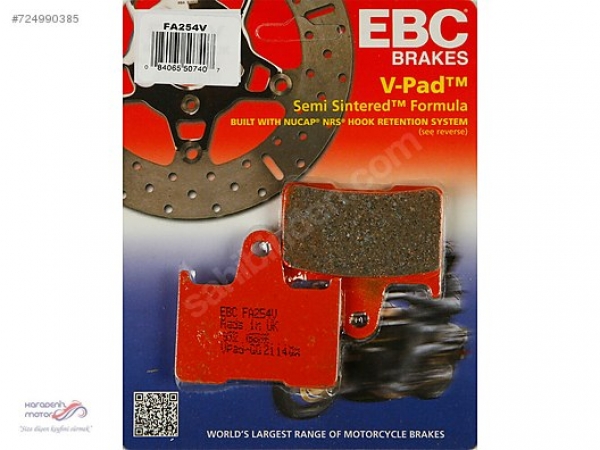 Suzuki GSX 1400 arka fren balatası EBC FA254V yarı sinterli bala