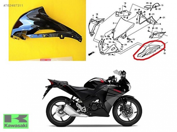 11-17 CBR 125 KAFA GRENAJI CBR 125 KAFA GRANAJI SOL TARAF ORIJINAL